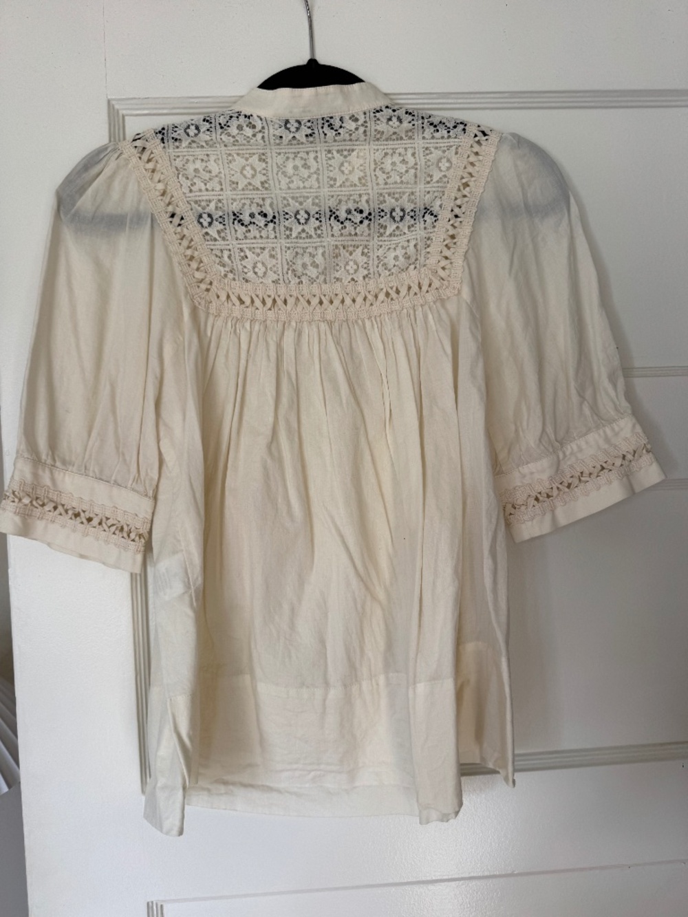 Vintage Lace & Embroidered Blouse